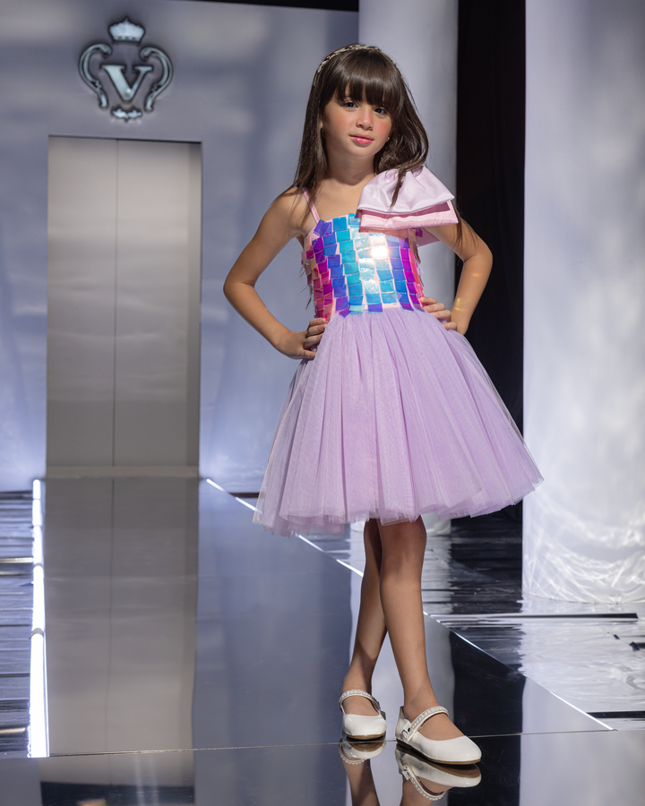 Iridescent Sequin Tulle Dress