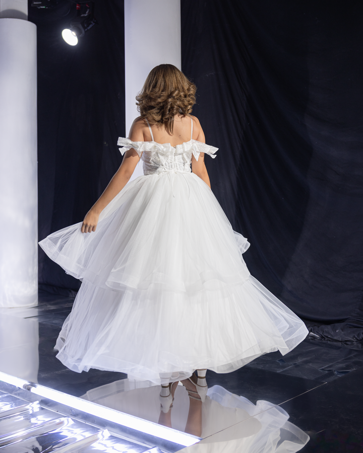 Dreamy Bow Detail Tulle Dress