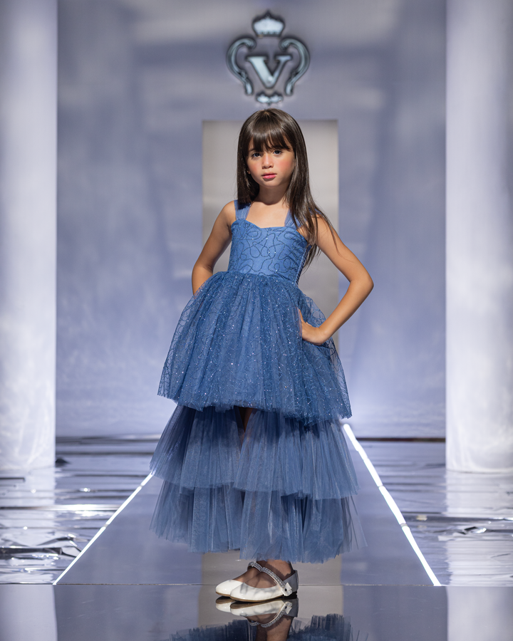 Glittering High-Low Tulle Dress