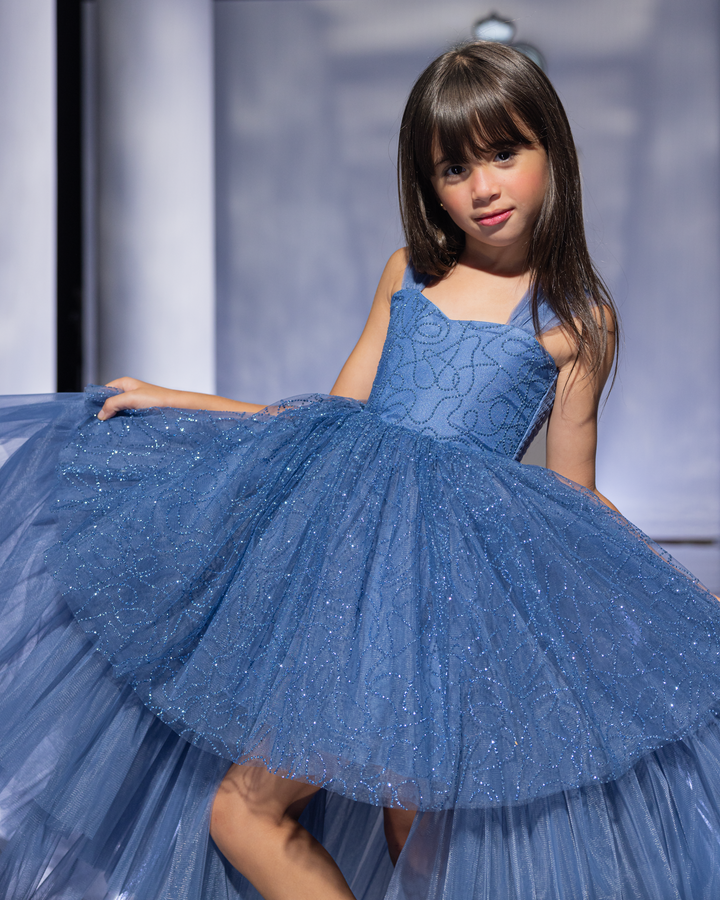 Glittering High-Low Tulle Dress