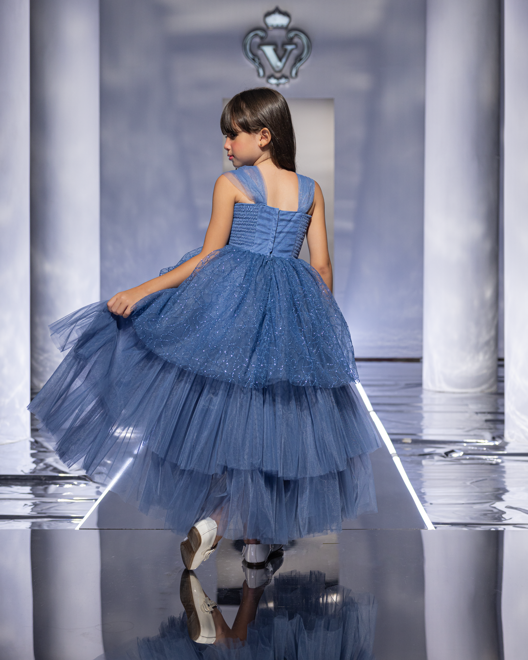 Glittering High-Low Tulle Dress