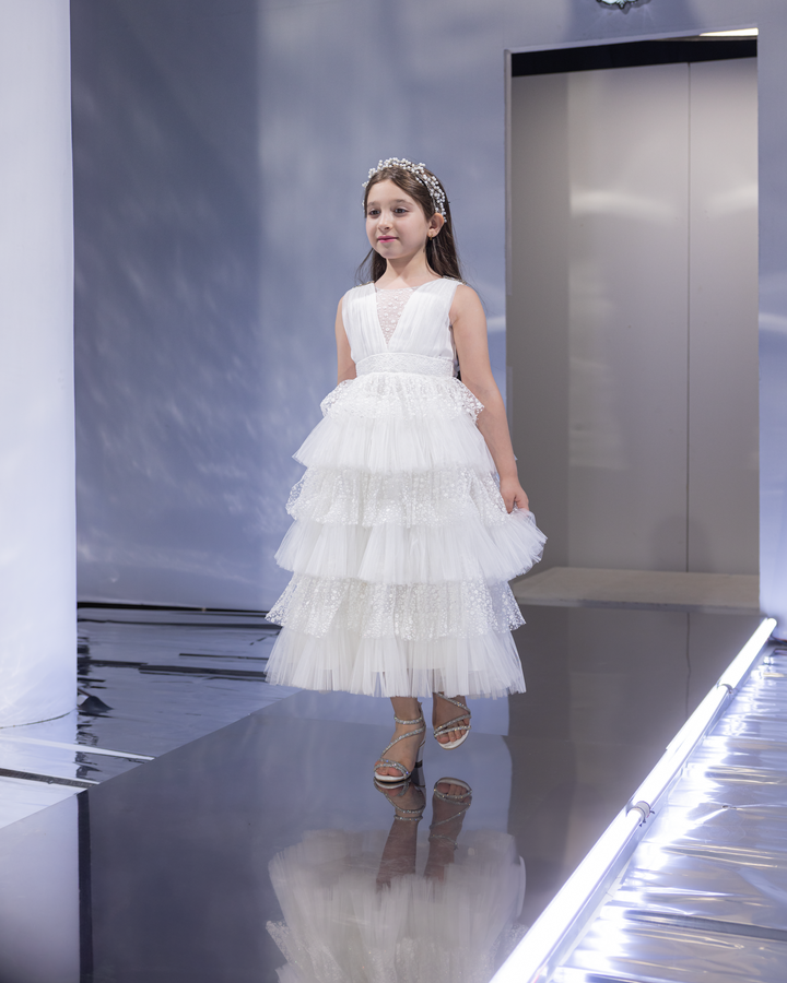 Tiered Lace and Tulle Dress