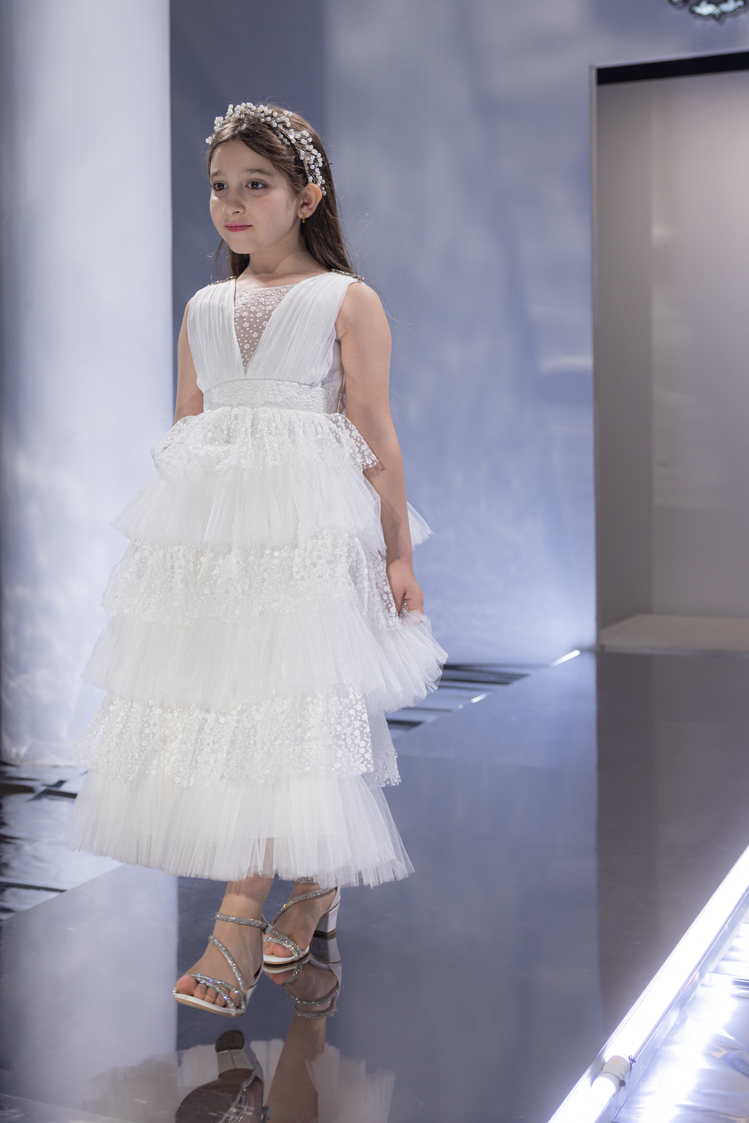 Tiered Lace and Tulle Dress