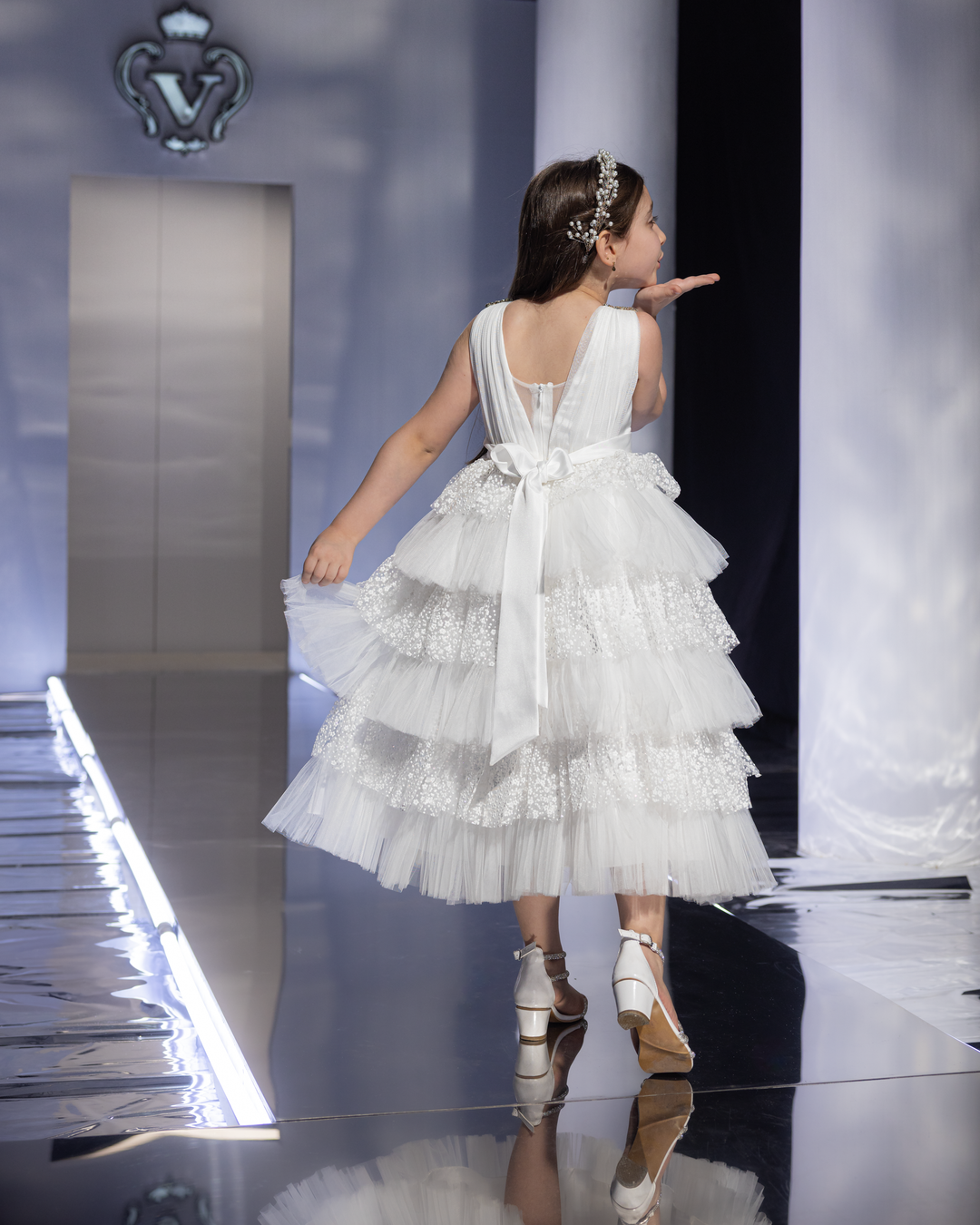 Tiered Lace and Tulle Dress