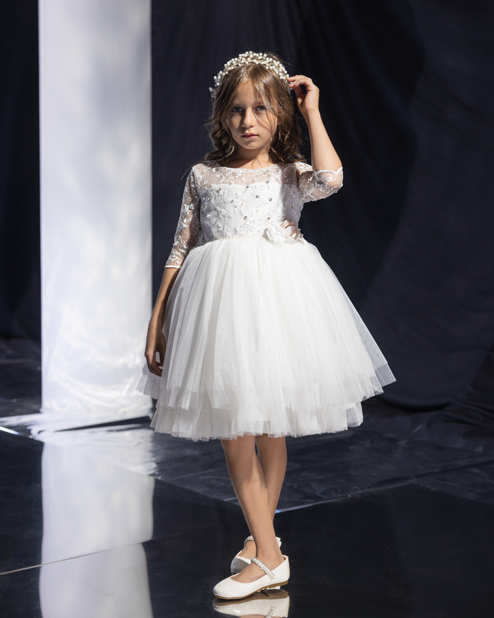 Pearl Detail Classic Party Dress