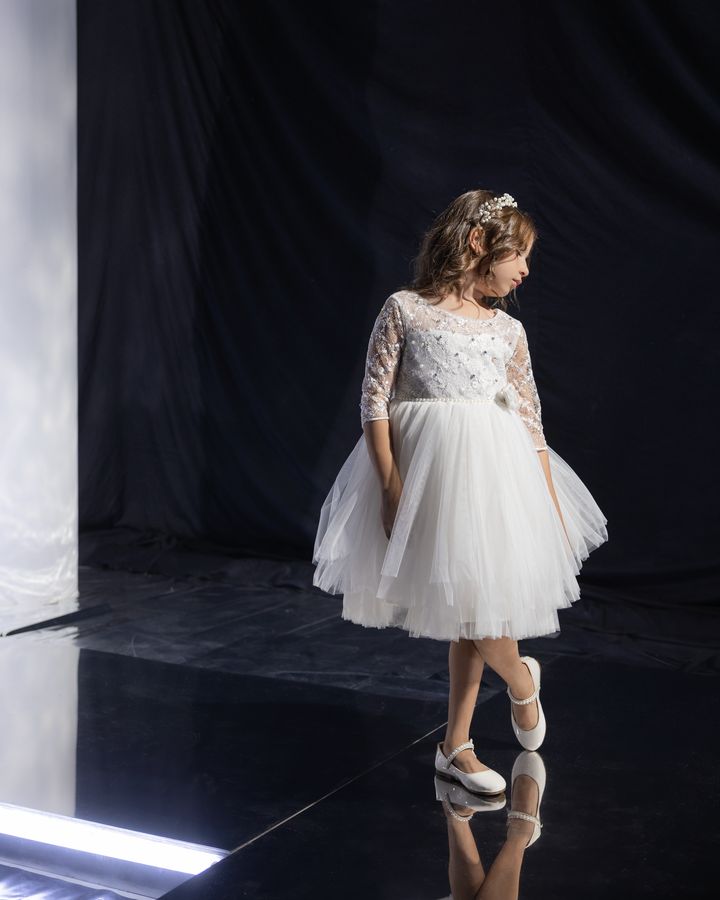 Pearl Detail Classic Party Dress