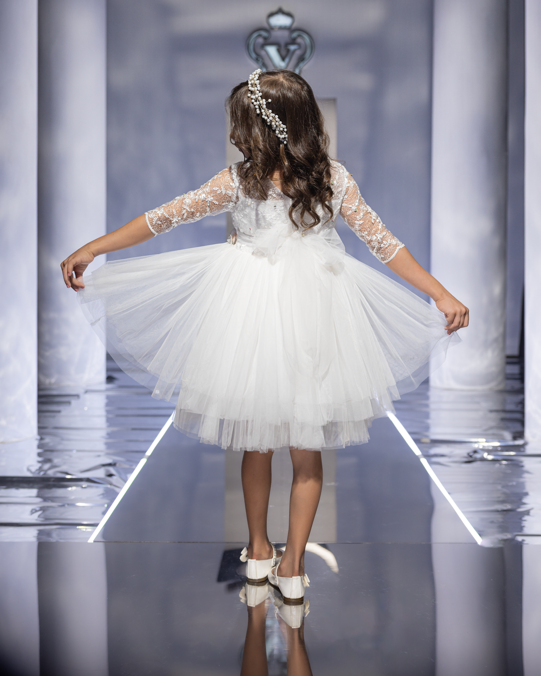 Pearl Detail Classic Party Dress