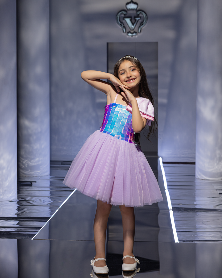 Iridescent Sequin Tulle Dress