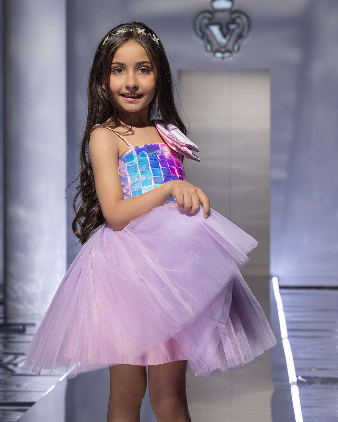 Iridescent Sequin Tulle Dress