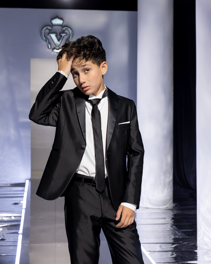 Shiny Lapel Formal Suit Set