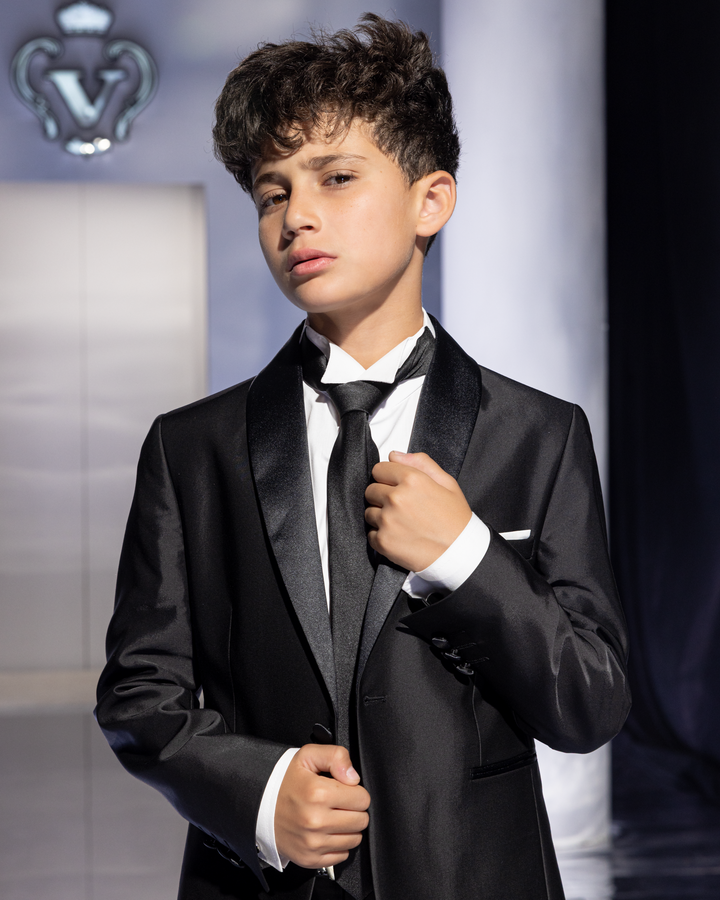 Shiny Lapel Formal Suit Set