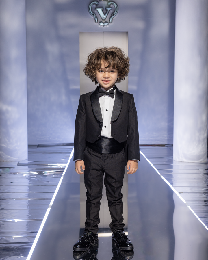 Little Gentleman's Black Tie Set