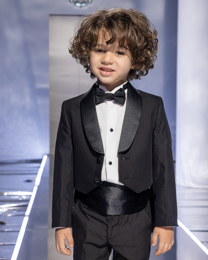 Little Gentleman's Black Tie Set