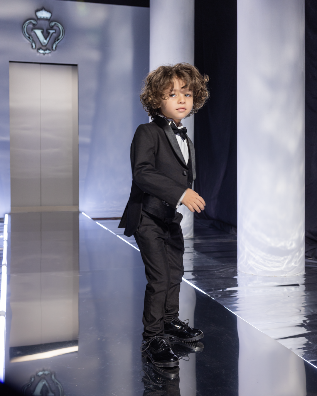 Little Gentleman's Black Tie Set