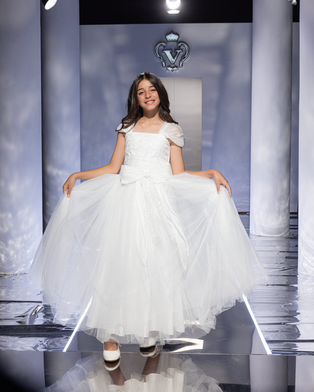 Satin-Trim Ballerina Dress