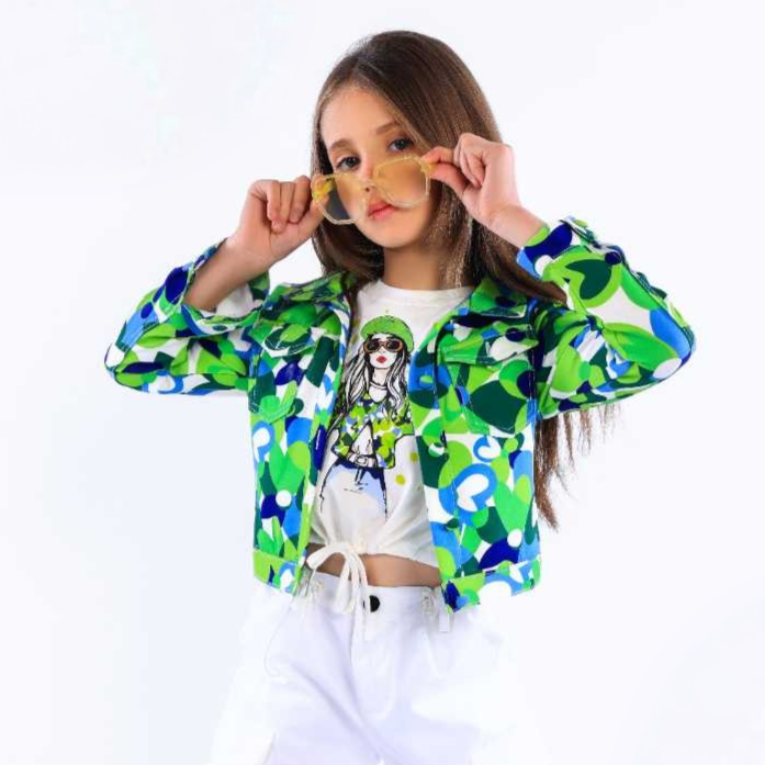 Chic Colorful Graphic Casual Jacket