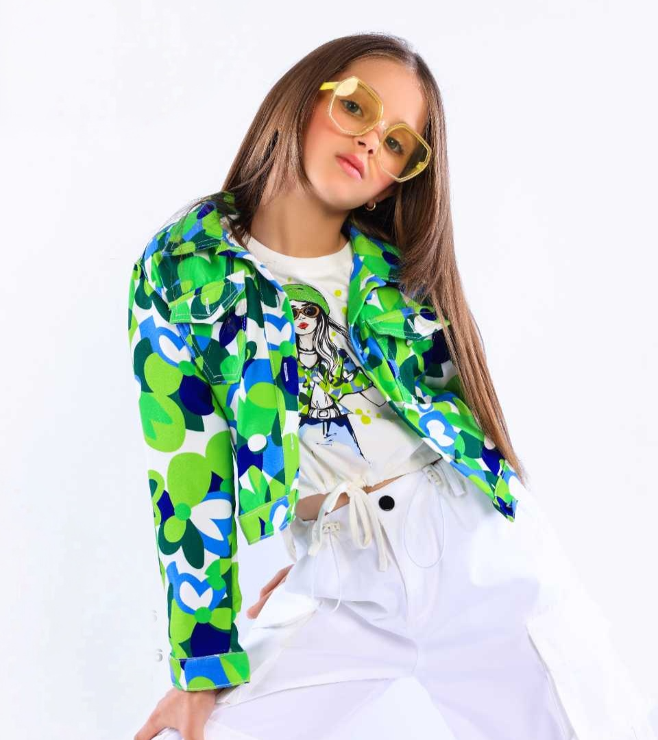 Chic Colorful Graphic Casual Jacket