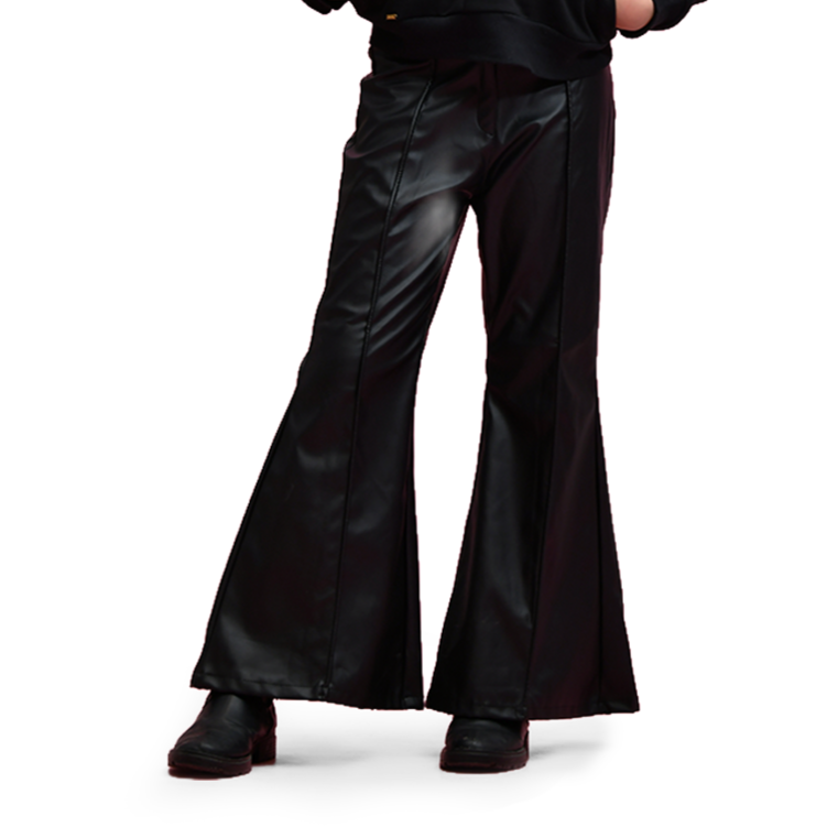 Wide-Leg Vegan Leather Pants