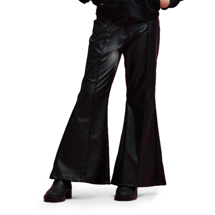 Wide-Leg Vegan Leather Pants