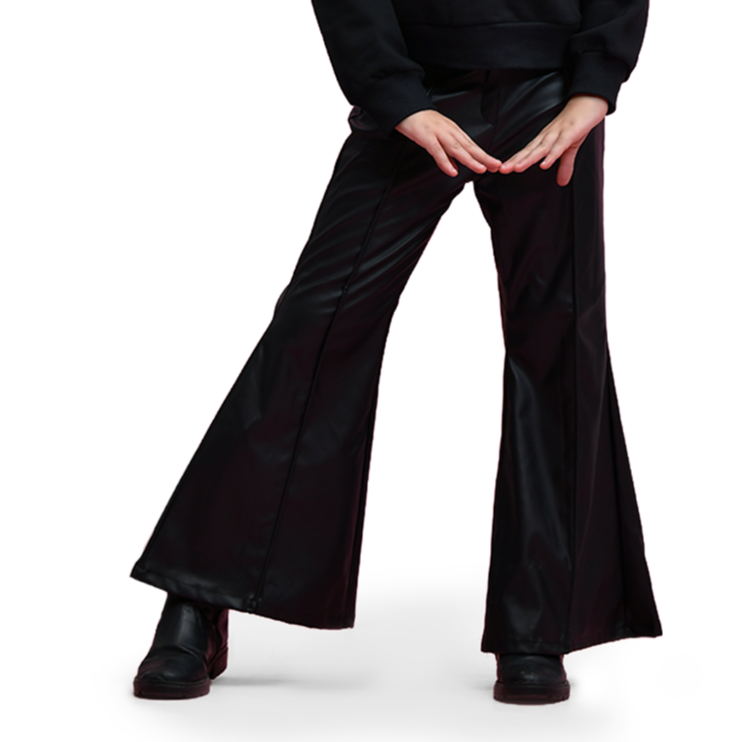 Wide-Leg Vegan Leather Pants