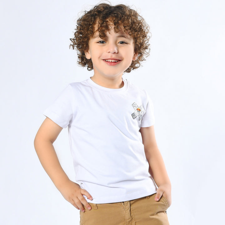 Boys' One Piece Luffy Graphic T-Shirt - Dual Sided Design