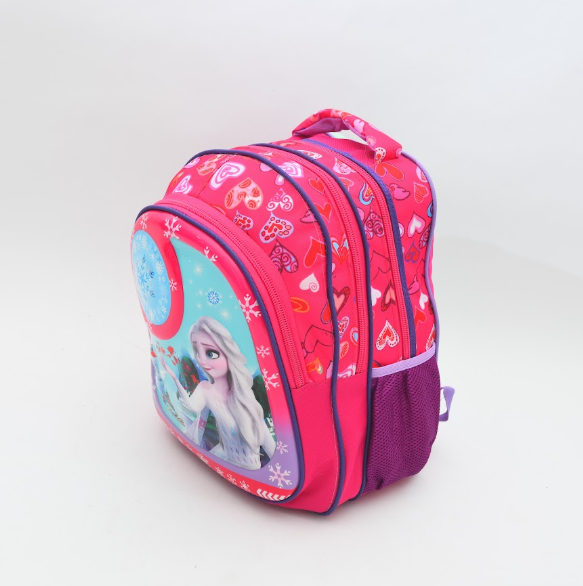 Frozen Elsa & Olaf Kids School Backpack – Pink Hearts & Snowflakes
