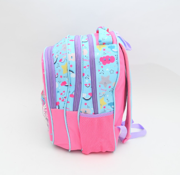 Magic Unicorn Sky Blue & Pink Kids School Backpack