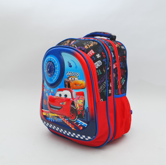 isney Cars Lightning McQueen Kids School Backpack – Red & Blue Speed Edition
