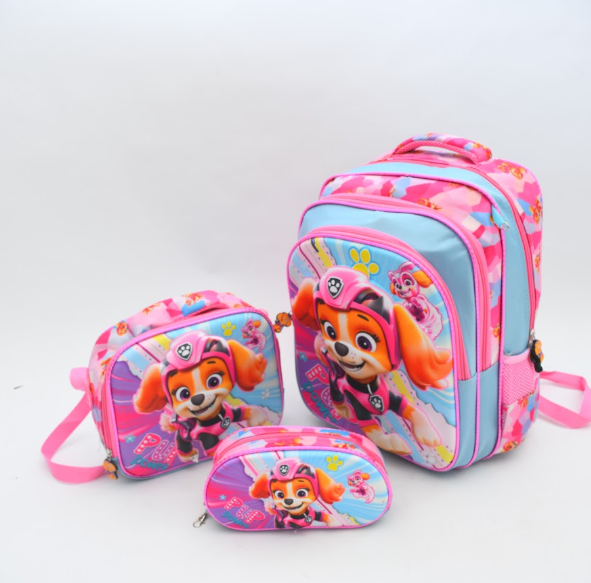 Paw Patrol Skye 3D Pink School Backpack Set (3-in-1)