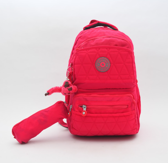 Quilted Diamond Lightweight School Backpack with Matching Pencil Case & Keychain