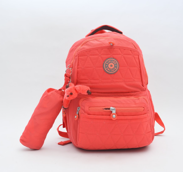 Quilted Diamond Lightweight School Backpack with Matching Pencil Case & Keychain
