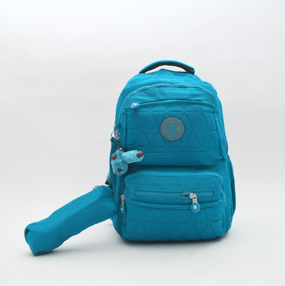 Quilted Diamond Lightweight School Backpack with Matching Pencil Case & Keychain