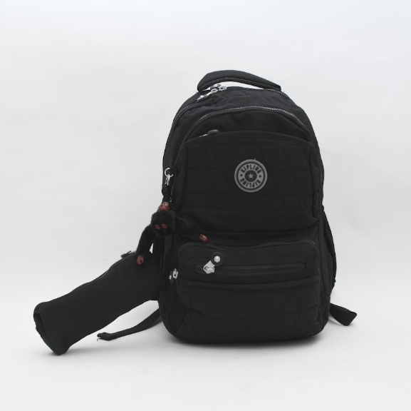 Quilted Diamond Lightweight School Backpack with Matching Pencil Case & Keychain