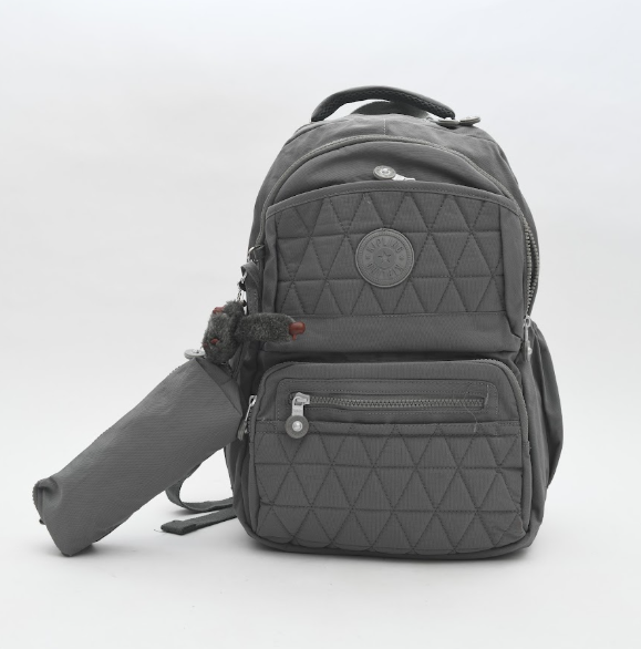 Quilted Diamond Lightweight School Backpack with Matching Pencil Case & Keychain