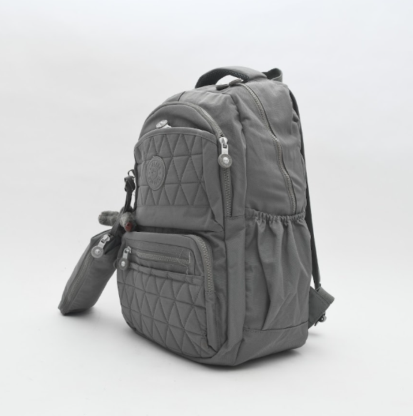 Quilted Diamond Lightweight School Backpack with Matching Pencil Case & Keychain