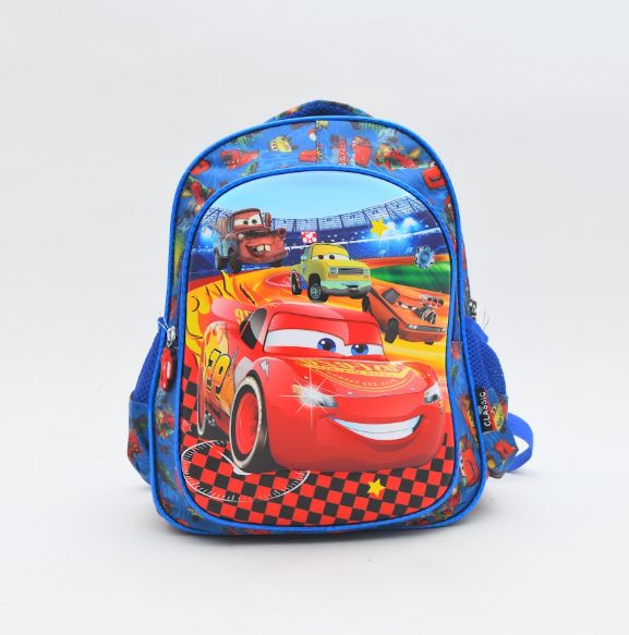 Cars Racing Speed 3D Embossed School Bag