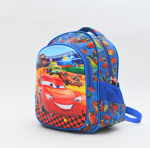 Cars Racing Speed 3D Embossed School Bag