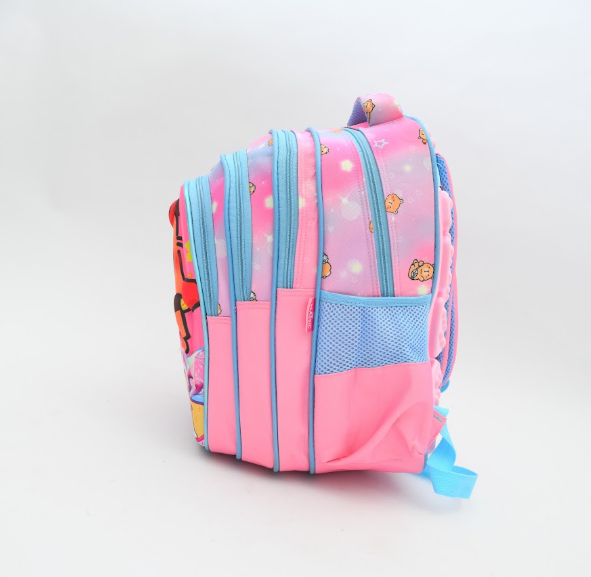 Cute Pink Capybara Rockstar 3D School Backpack