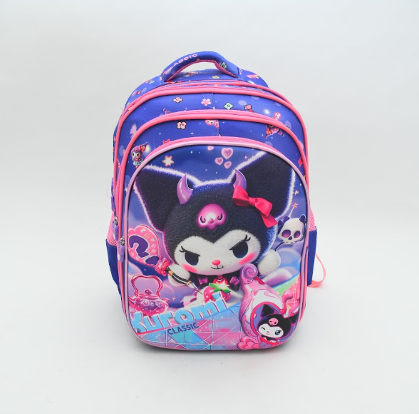 Cute Kuromi Purple Magic 3D School Backpack