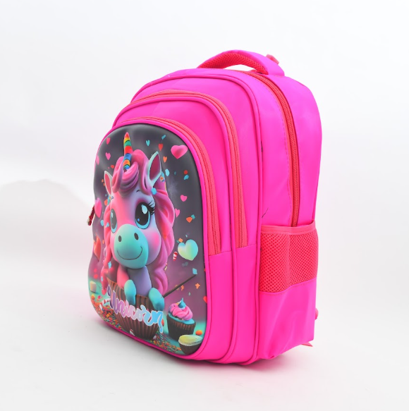 Magical Pink Unicorn Cupcake 3D School Backpack