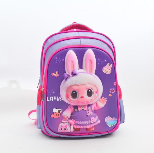 Cute Labubu Bunny Dress 3D School Backpack