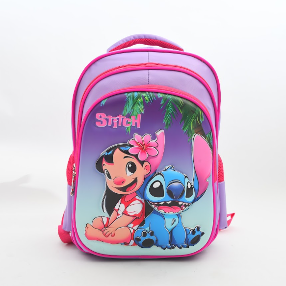 Disney Lilo & Stitch Tropical Purple 3D School Backpack
