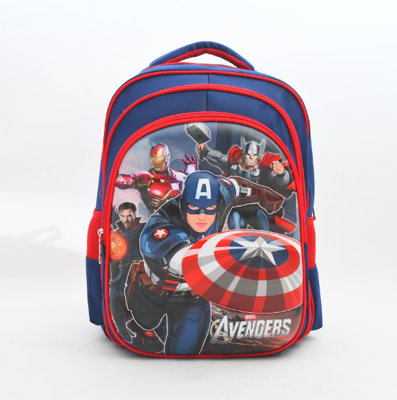 Avengers Captain America & Iron Man Kids Backpack – Multi-Pocket