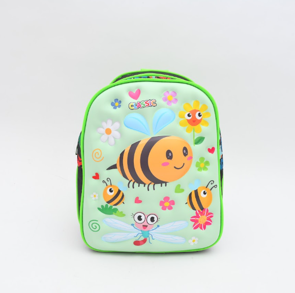 3D Cute Bumblebee Garden Kids Backpack - Mint Green