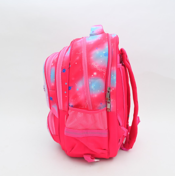 3D Magical Pink Unicorn School Backpack - Fuchsia