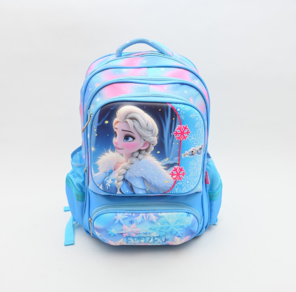 Disney Frozen Elsa Ice Magic 3D Embossed School Backpack - Ice Blue