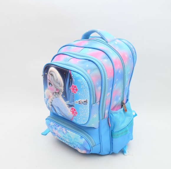 Disney Frozen Elsa Ice Magic 3D Embossed School Backpack - Ice Blue