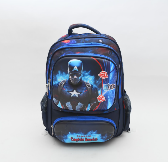 Marvel Captain America Cosmic 3D School Backpack - Navy Blue
