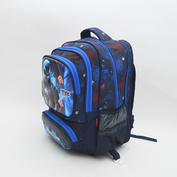 Marvel Captain America Cosmic 3D School Backpack - Navy Blue