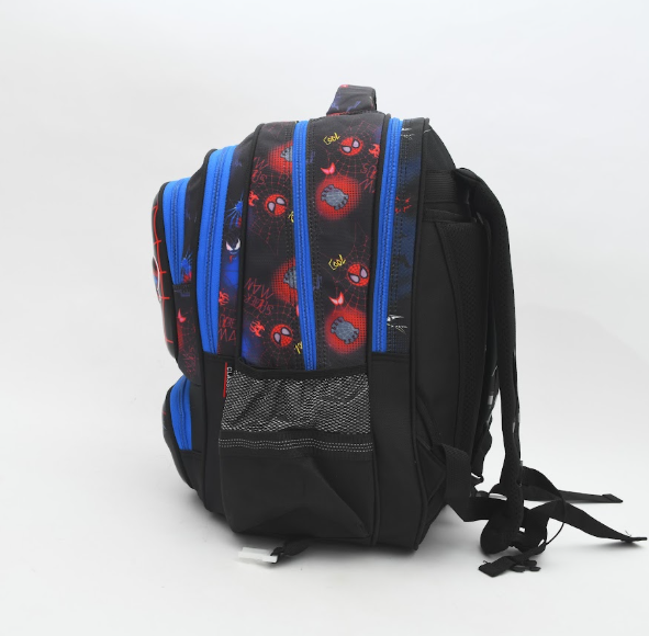 Marvel Spider-Man Electric Web 3D School Backpack - Black & Blue